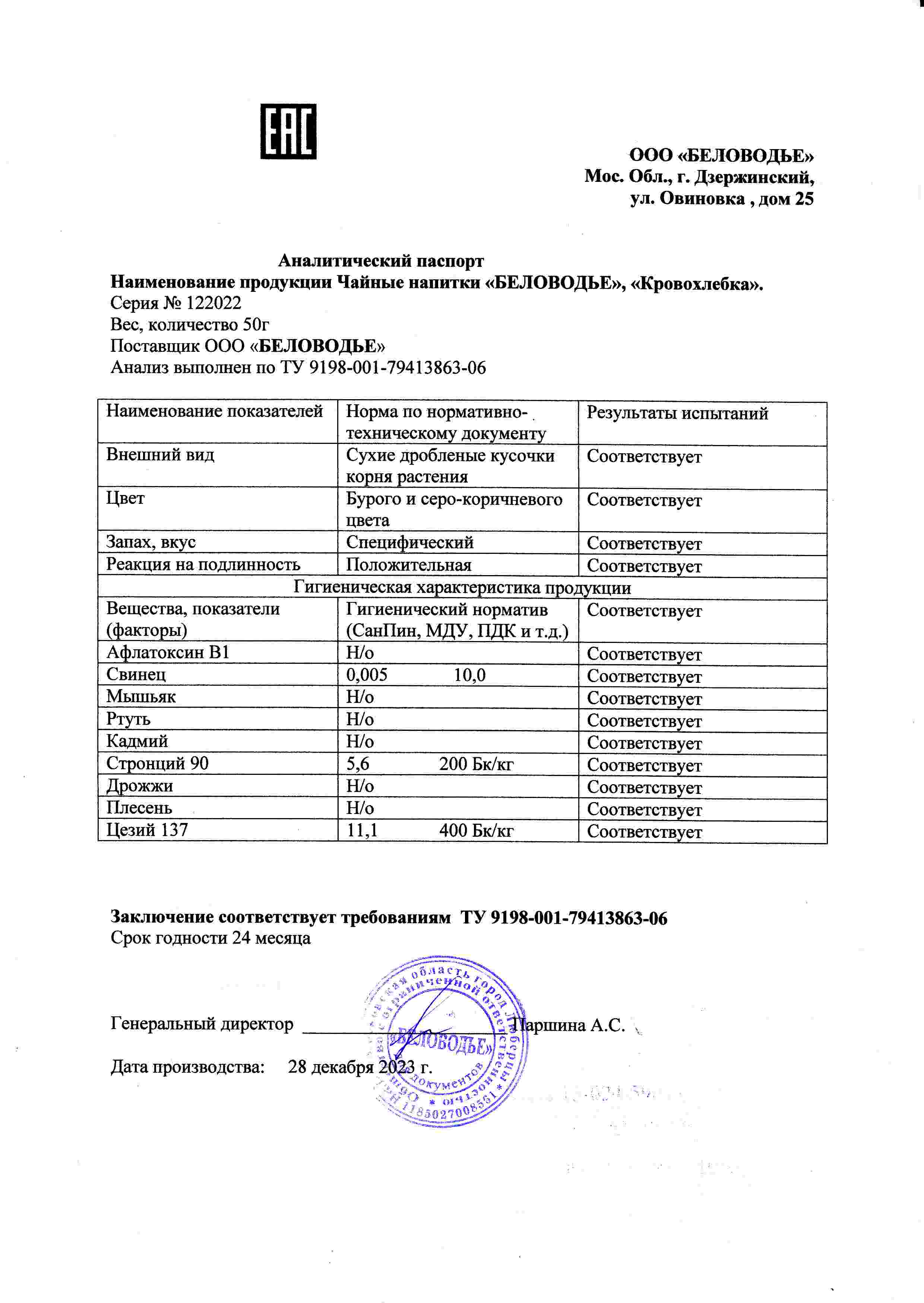 Паспорт №122022